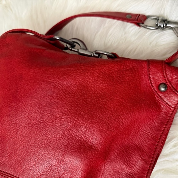 Rebecca Minkoff RED Leather RARE MINI Nikki Hobo Shoulder Bag - Picture 10 of 13